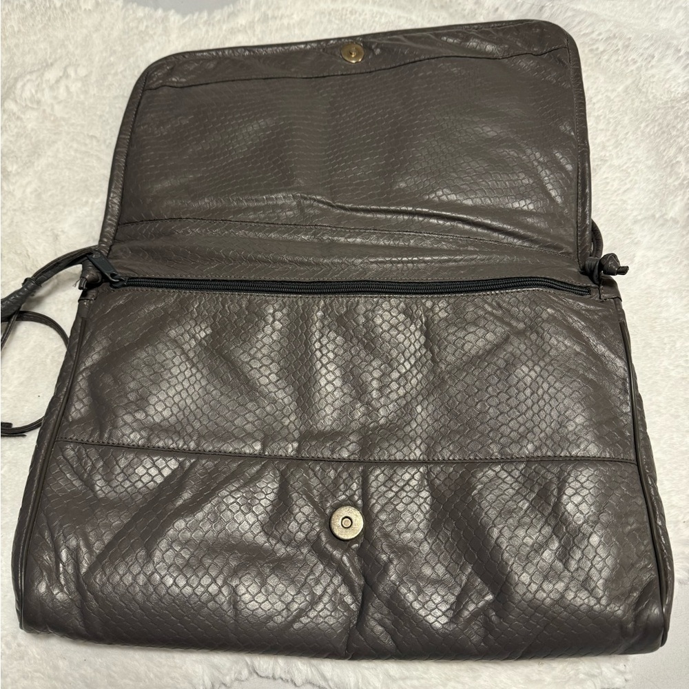 VTG Bags By Pinky Woven Patchwork Leather Shoulder Purse Metallic USA 80’s 90’s - Picture 8 of 16